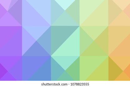 Light Multicolor vector abstract mosaic backdrop. Modern geometrical abstract illustration with gradient. The best triangular design for your business.