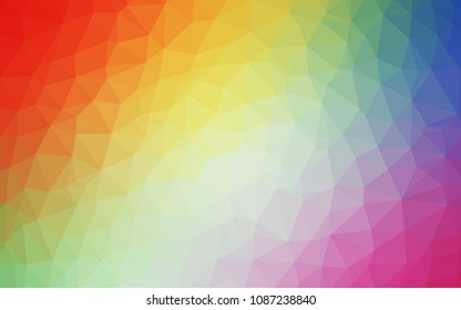 Light Multicolor vector abstract mosaic backdrop. Geometric illustration in Origami style with gradient.  Pattern for a brand book's backdrop.
