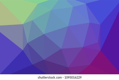 Light Multicolor vector abstract mosaic pattern. Triangular geometric sample with gradient.  Completely new template for your banner.