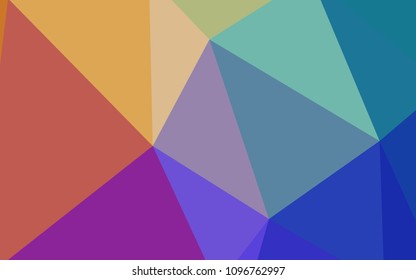 Light Multicolor vector abstract mosaic pattern. Creative illustration in halftone style with triangles. Brand new design for your business.