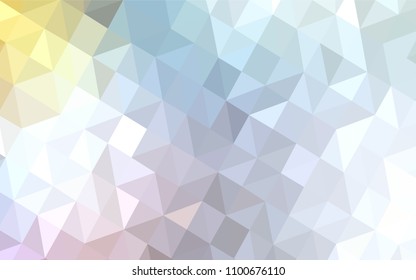 Light Multicolor vector abstract mosaic pattern. A completely new color illustration in a polygonal style. Best triangular design for your business.