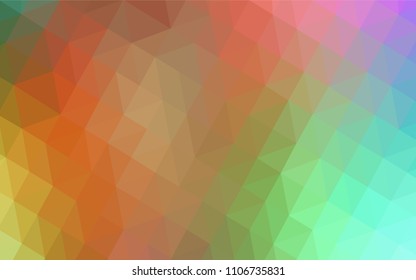 Light Multicolor vector abstract mosaic pattern. Colorful abstract illustration with triangles. A new texture for your web site.