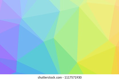 Light Multicolor vector abstract mosaic background. Geometric illustration in Origami style with gradient.  The polygonal design can be used for your web site.