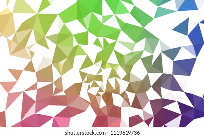 Light Multicolor vector abstract mosaic pattern. Shining polygonal illustration, which consist of triangles. New template for your brand book.