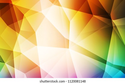Light Multicolor vector abstract mosaic background. Polygonal abstract illustration with gradient. Best triangular design for your business.