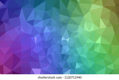 Light Multicolor vector abstract mosaic pattern. Shining polygonal illustration, which consist of triangles. Template for cell phone's backgrounds.
