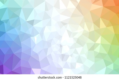 Light Multicolor vector abstract mosaic background. Creative geometric illustration in Origami style with gradient. Triangular pattern for your design.