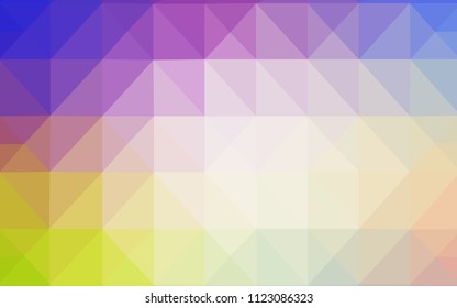 Light Multicolor vector abstract mosaic pattern. Shining polygonal illustration, which consist of triangles. A completely new design for your leaflet.