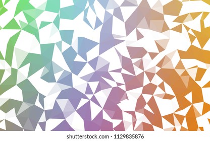 Light Multicolor vector abstract mosaic backdrop. Shining colorful illustration with triangles. A completely new design for your leaflet.