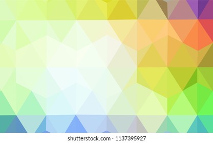 Light Multicolor vector abstract mosaic background. Triangular geometric sample with gradient.  Template for cell phone's backgrounds.