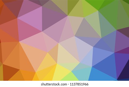 Light Multicolor vector abstract mosaic background. Creative illustration in halftone style with triangles. Triangular pattern for your design.