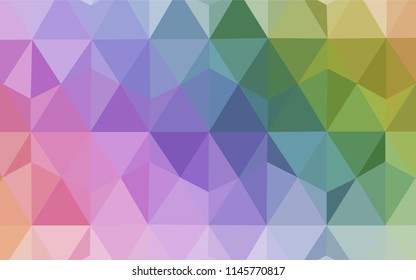 Light Multicolor vector abstract mosaic pattern. Elegant bright polygonal illustration with gradient. Triangular pattern for your design.