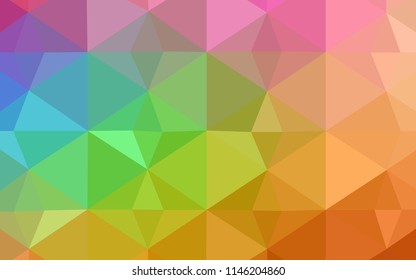 Light Multicolor vector abstract mosaic background. Elegant bright polygonal illustration with gradient. A completely new design for your leaflet.