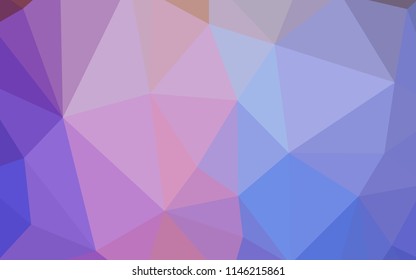 Light Multicolor vector abstract mosaic backdrop. Colorful illustration in polygonal style with gradient. Best triangular design for your business.