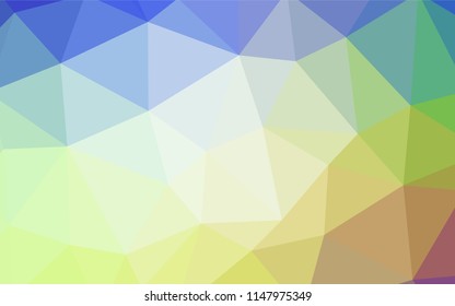 Light Multicolor vector abstract mosaic background. Colorful abstract illustration with triangles. Triangular pattern for your design.
