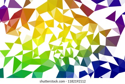Light Multicolor vector abstract mosaic backdrop. Glitter abstract illustration with an elegant triangles. Polygonal design for your web site.