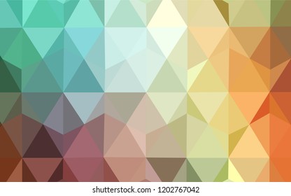 Light Multicolor vector abstract mosaic background. Triangular geometric sample with gradient.  Brand new design for your business.