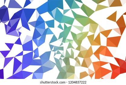 Light Multicolor vector abstract mosaic backdrop. Creative illustration in halftone style with triangles. A new texture for your web site.