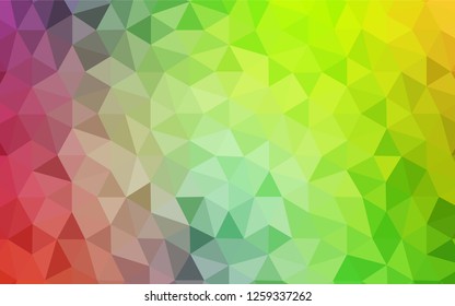 Light Multicolor vector abstract mosaic background. Glitter abstract illustration with an elegant triangles. Brand new style for your business design.