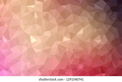 Light Multicolor vector abstract mosaic background. A sample with polygonal shapes. Best triangular design for your business.