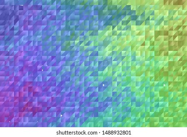 Light Multicolor vector abstract mosaic backdrop. Geometric illustration in Origami style with gradient.  Polygonal design for your web site.