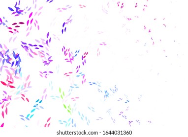 Light Multicolor vector abstract pattern with leaves. Brand new colored illustration in blurry style with leaves. Colorful pattern for kid's books.