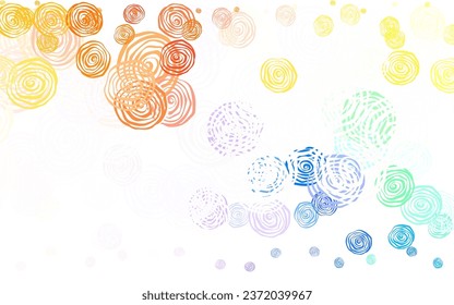 Light Multicolor vector abstract pattern with roses. Flowers with gradient on white background. Textured pattern for websites, banners.