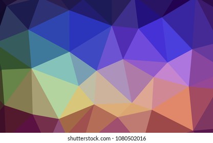 Light Multicolor vector abstract polygonal template. Glitter abstract illustration with an elegant triangles. Pattern for a brand book's backdrop.
