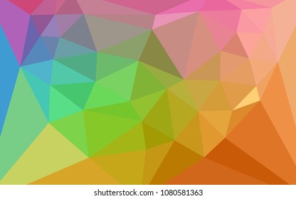 Light Multicolor vector abstract polygonal background with a heart in a centre. Abstract illustration with an elegant triangles. New template for your brand book.