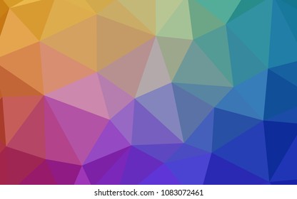Light Multicolor vector abstract polygonal pattern. Glitter abstract illustration with an elegant triangles. Polygonal design for your web site.