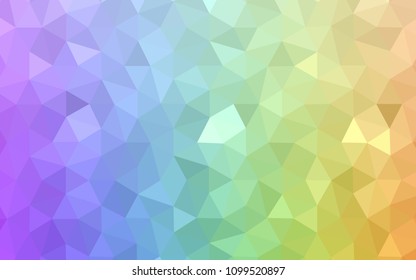 Light Multicolor vector abstract polygonal template. Creative illustration in halftone style with triangles. A new texture for your web site.
