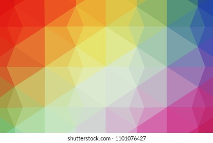 Light Multicolor vector abstract polygonal template. Creative illustration in halftone style with triangles. Brand new style for your business design.