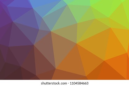 Light Multicolor vector abstract polygonal template. Shining polygonal illustration, which consist of triangles. Textured pattern for your backgrounds.