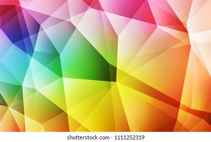 Light Multicolor vector abstract polygonal background. A completely new color illustration in a polygonal style. A completely new design for your leaflet.