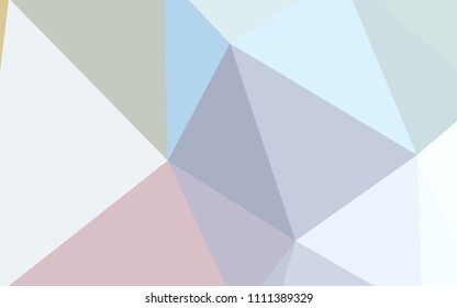 Light Multicolor vector abstract polygonal pattern. Geometric illustration in Origami style with gradient.  Brand new design for your business.