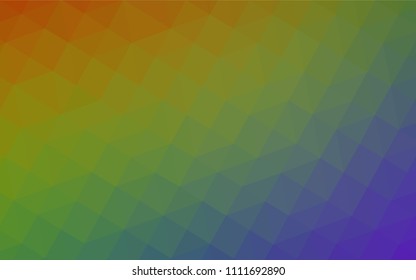 Light Multicolor vector abstract polygonal template. Shining colorful illustration with triangles. Textured pattern for your backgrounds.