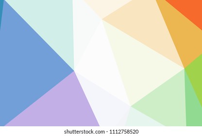Light Multicolor vector abstract polygonal background. Geometric illustration in Origami style with gradient.  Template for cell phone's backgrounds.