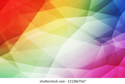 Light Multicolor vector abstract polygonal background. Geometric illustration in Origami style with gradient.  Brand new design for your business.