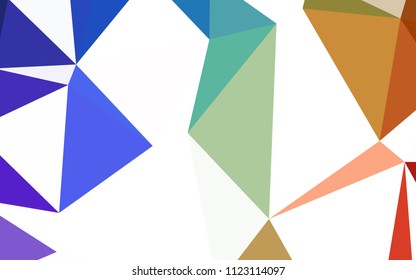 Light Multicolor vector abstract polygonal pattern. Glitter abstract illustration with an elegant triangles. Brand new style for your business design.