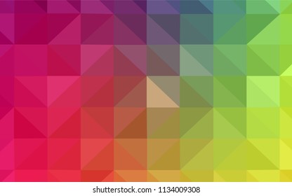 Light Multicolor vector abstract polygonal background. Geometric illustration in Origami style with gradient.  Completely new template for your banner.