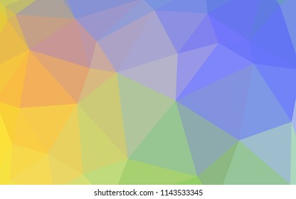 Light Multicolor vector abstract polygonal pattern. Shining polygonal illustration, which consist of triangles. Completely new template for your banner.