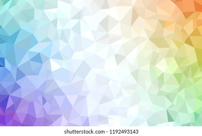 Light Multicolor vector abstract polygonal pattern. Geometric illustration in Origami style with gradient.  A completely new design for your leaflet.