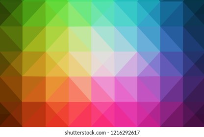Light Multicolor vector abstract polygonal pattern. Colorful illustration in polygonal style with gradient. A completely new design for your leaflet.