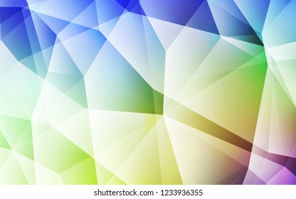 Light Multicolor vector abstract polygonal template. Colorful abstract illustration with triangles. Best triangular design for your business.
