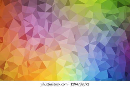 Light Multicolor vector abstract polygonal background. Modern abstract illustration with triangles. A completely new design for your leaflet.
