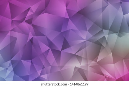 Light Multicolor vector abstract polygonal template. Triangular geometric sample with gradient.  Textured pattern for your backgrounds.