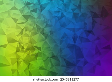 Plantilla poligonal abstracta de Vector multicolor claro. Ilustración abstracta poligonal con gradiente. Nueva Plantilla para tu libro de marca.