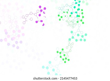 Light Multicolor vector backdrop with artificial intelligence data. Colorful design in simple style with AI links. Pattern for  poster, banner of technology.
