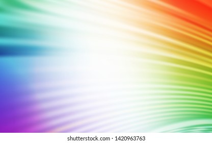 Light Multicolor vector backdrop with bent lines. A circumflex abstract illustration with gradient. A new texture for your  ad, booklets, leaflets.
