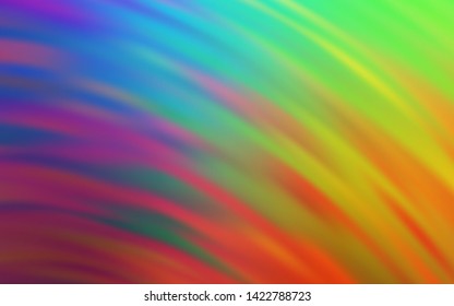Light Multicolor vector backdrop with bent lines. Colorful abstract illustration with gradient lines. Brand new design for your ads, poster, banner.